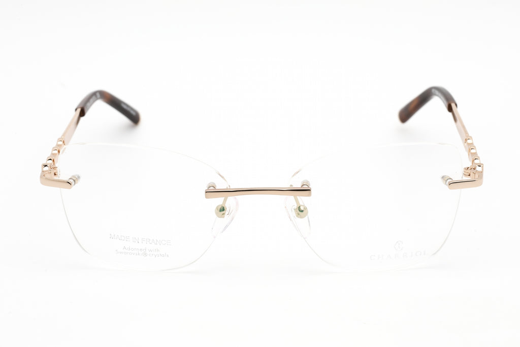 Charriol PC71039 Eyeglasses Shiny Gold/Tortoise / Clear Lens Women's