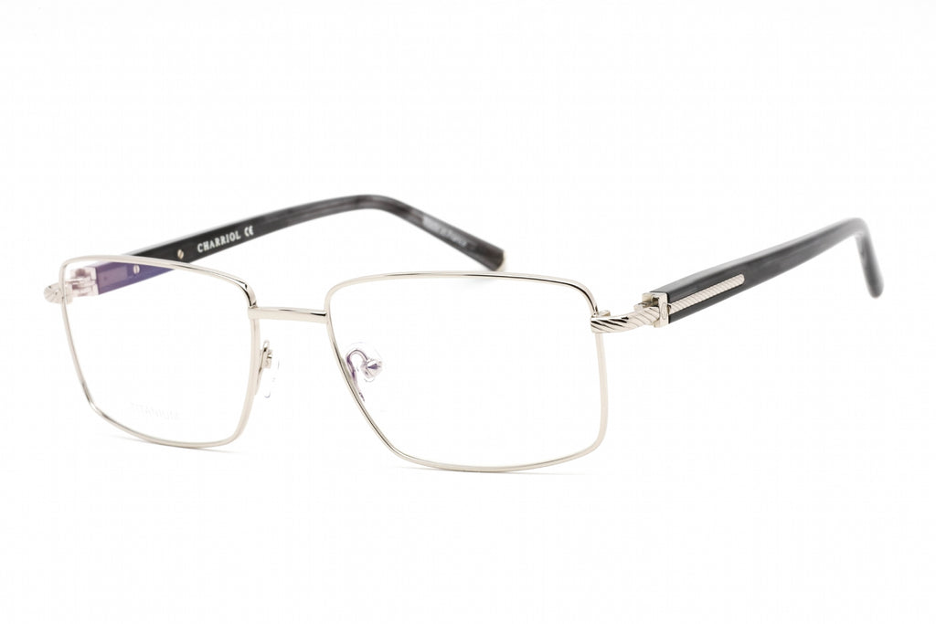 Charriol PC75082 Eyeglasses Shiny Silver / Clear Lens Women's