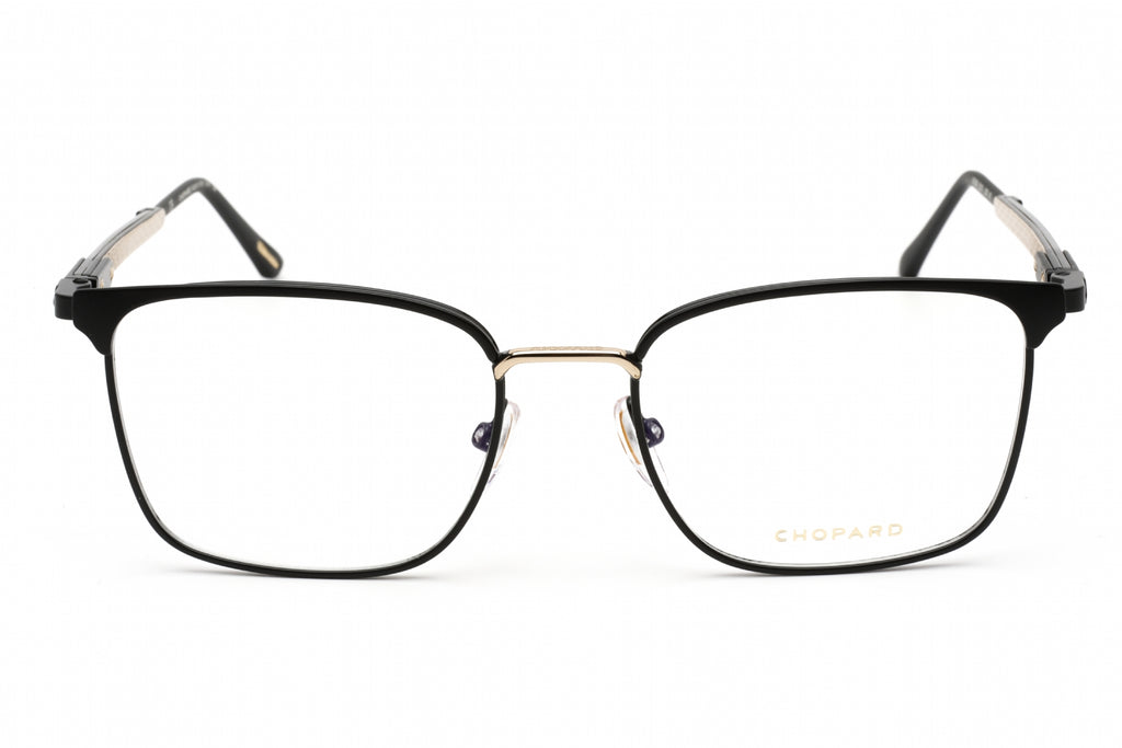 Chopard VCHG06 Eyeglasses SEMI MATT BLACK WITH SHINY ROS / clear demo lens Men's