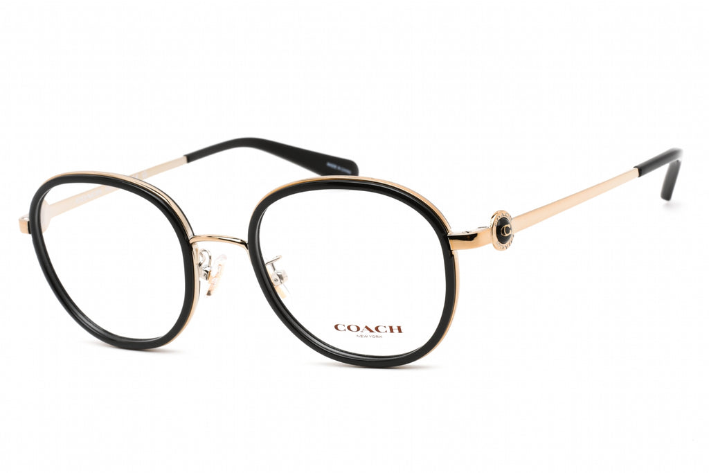 Coach 0HC5129 Eyeglasses Black/Gold/Clear demo lens Women's