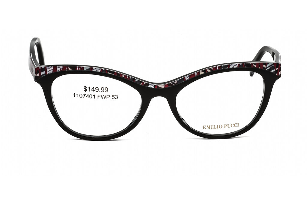 Emilio Pucci EP5036-3 Eyeglasses Shiny Black / Clear Lens Unisex
