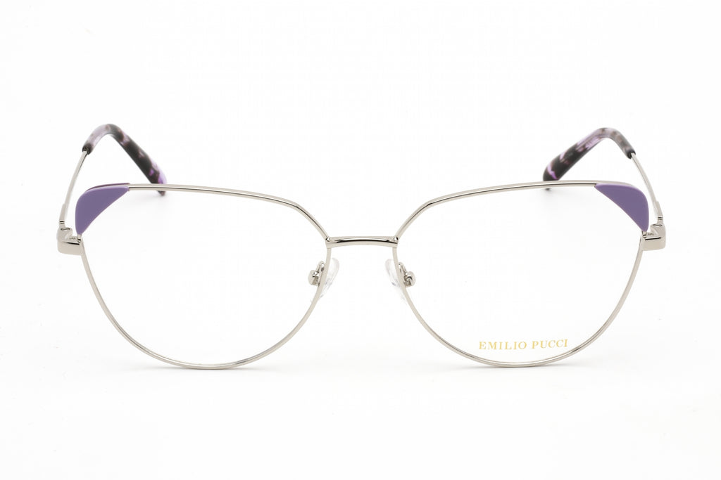 Emilio Pucci EP5112 Eyeglasses Shiny Palladium/Lilac / Clear Lens Women's