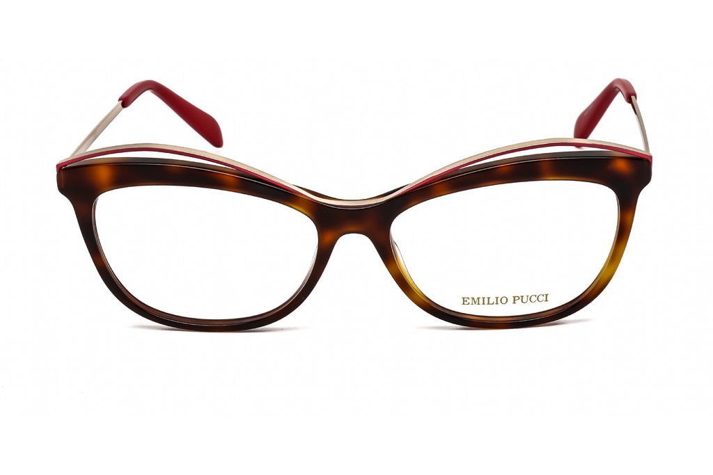 Emilio Pucci EP5135 Eyeglasses Dark Havana / clear demo lens Women's