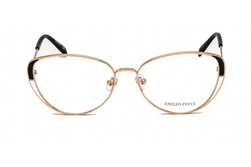Emilio Pucci EP5139 Eyeglasses shiny rose gold / clear demo lens Women's