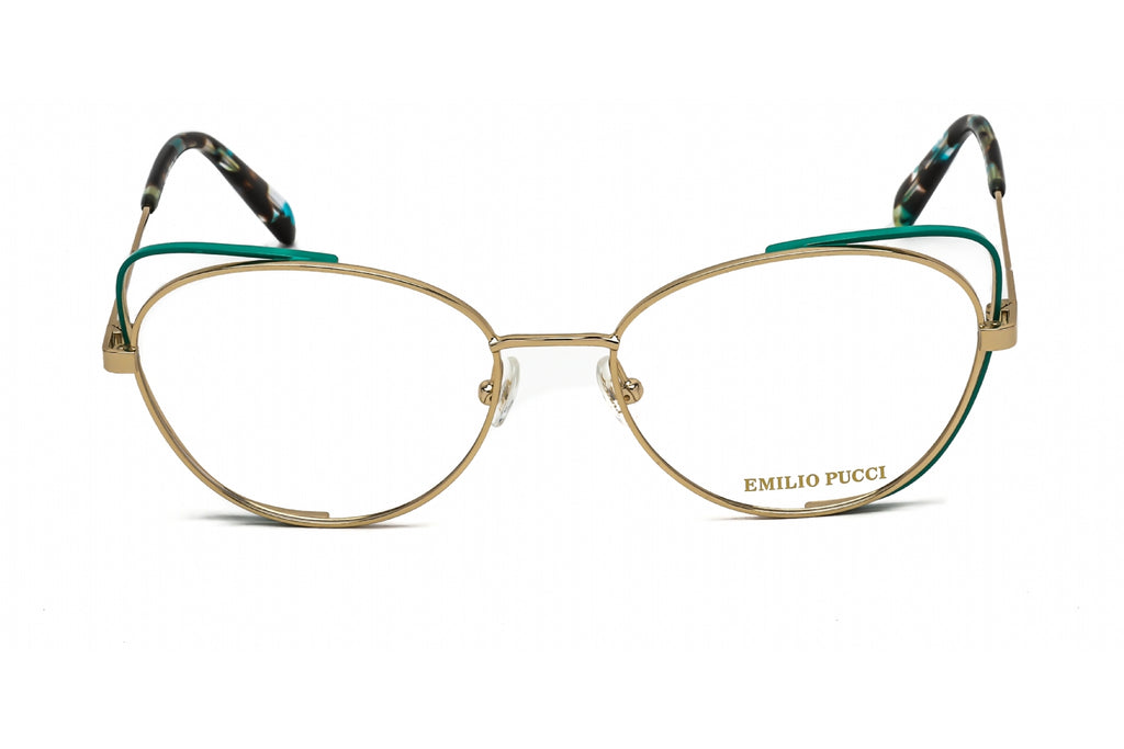 Emilio Pucci EP5141 Eyeglasses pale gold / clear demo lens Women's