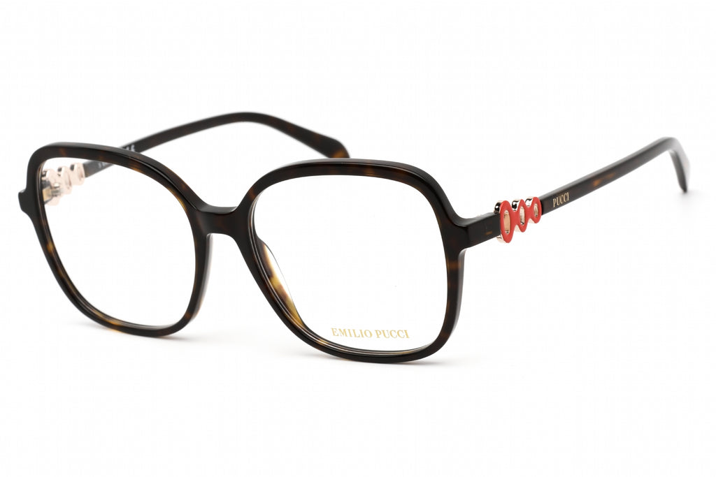 Emilio Pucci EP5177 Eyeglasses dark havana/clear demo lens Women's