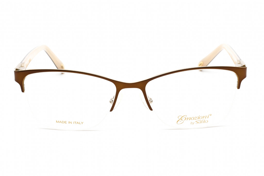 Emozioni 4379 Eyeglasses Brown Gold / Clear Lens Women's