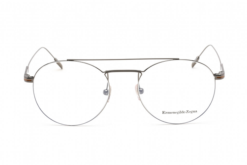 Ermenegildo Zegna EZ5218 Eyeglasses Shiny Gunmetal / Clear Lens Men's