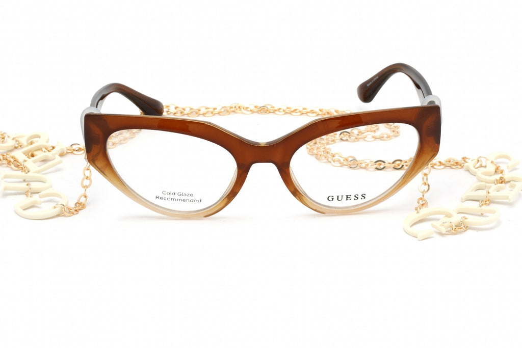Guess GU2853 Eyeglasses Light Brown/other / Clear Lens Women's