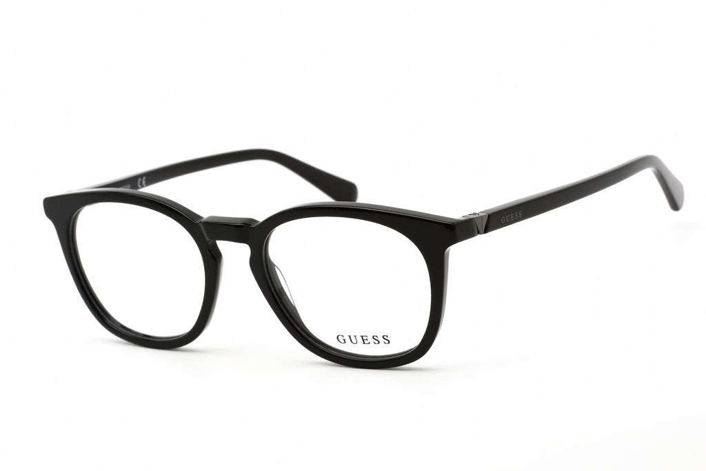 Guess GU50053 Eyeglasses shiny black / clear demo lens Men's