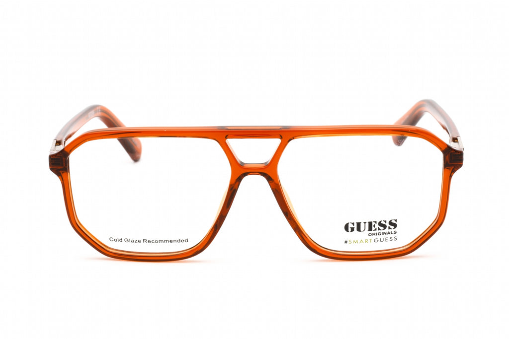 Guess GU8252 Eyeglasses Shiny Light Brown / Clear Lens Unisex