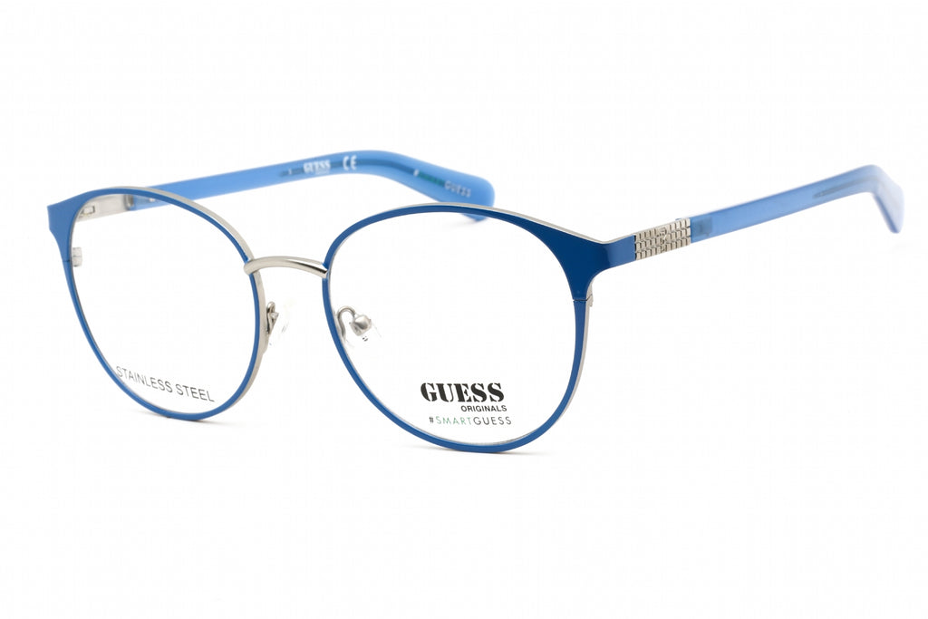 Guess GU8254 Eyeglasses Blue Silver / Clear Lens Unisex