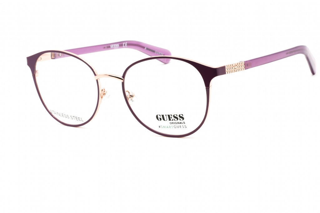 Guess GU8254 Eyeglasses Purple Gold / Clear Lens Unisex