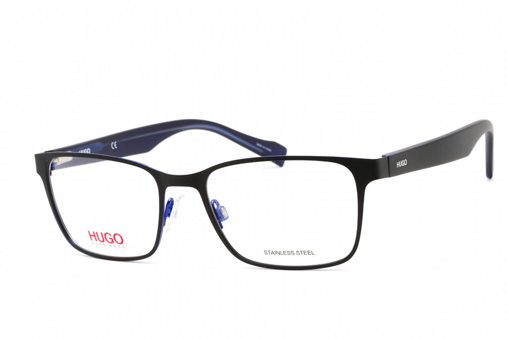 HUGO HG 0183 Eyeglasses Black Blue / Clear Lens Men's