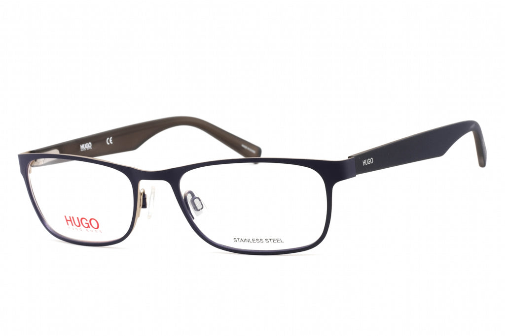 HUGO HG 0209 Eyeglasses Blue Grey / Clear Lens Men's