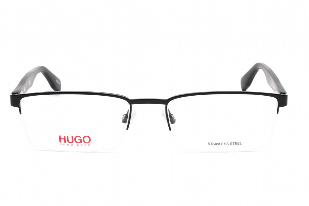 HUGO HG 0324 Eyeglasses BLUE WOOD/Clear demo lens Men's
