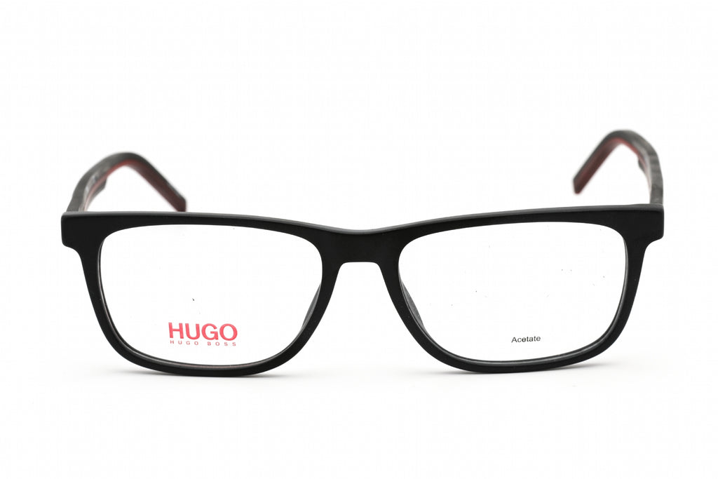 HUGO HG 1048 Eyeglasses BLACK RED/Clear demo lens Unisex