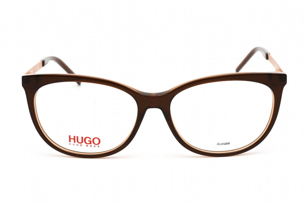 HUGO HG 1082 Eyeglasses BROWN / Clear demo lens Women's