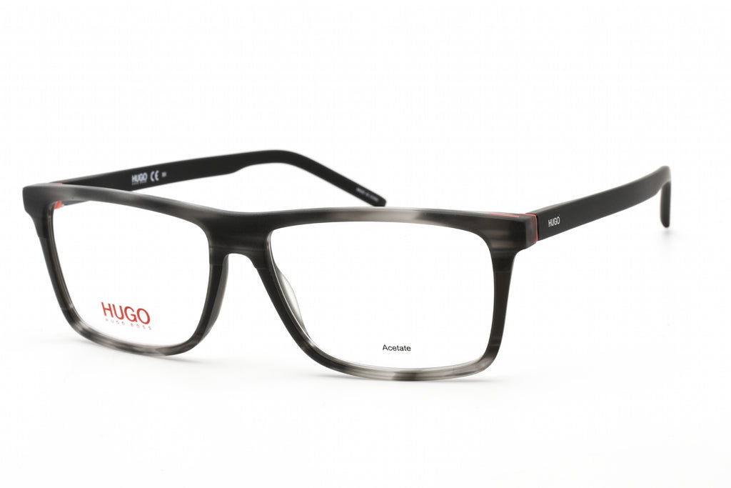 HUGO HG 1088 Eyeglasses BLACK HORN/Clear demo lens Men's