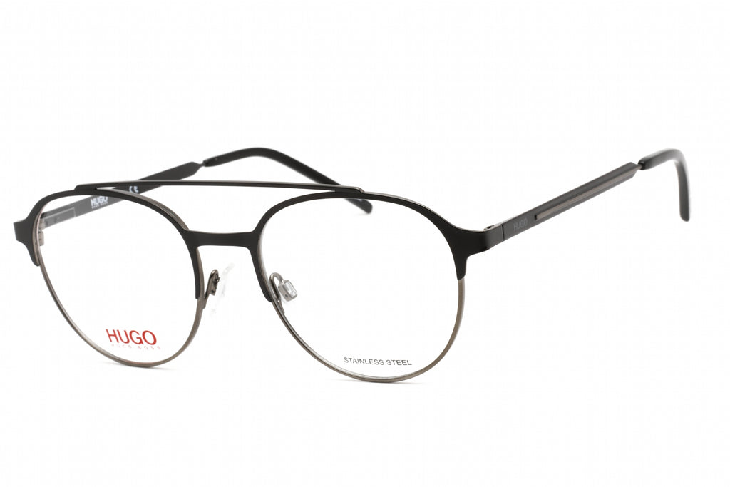 HUGO HG 1156 Eyeglasses BLACK RUTHENIUM/Clear demo lens Men's