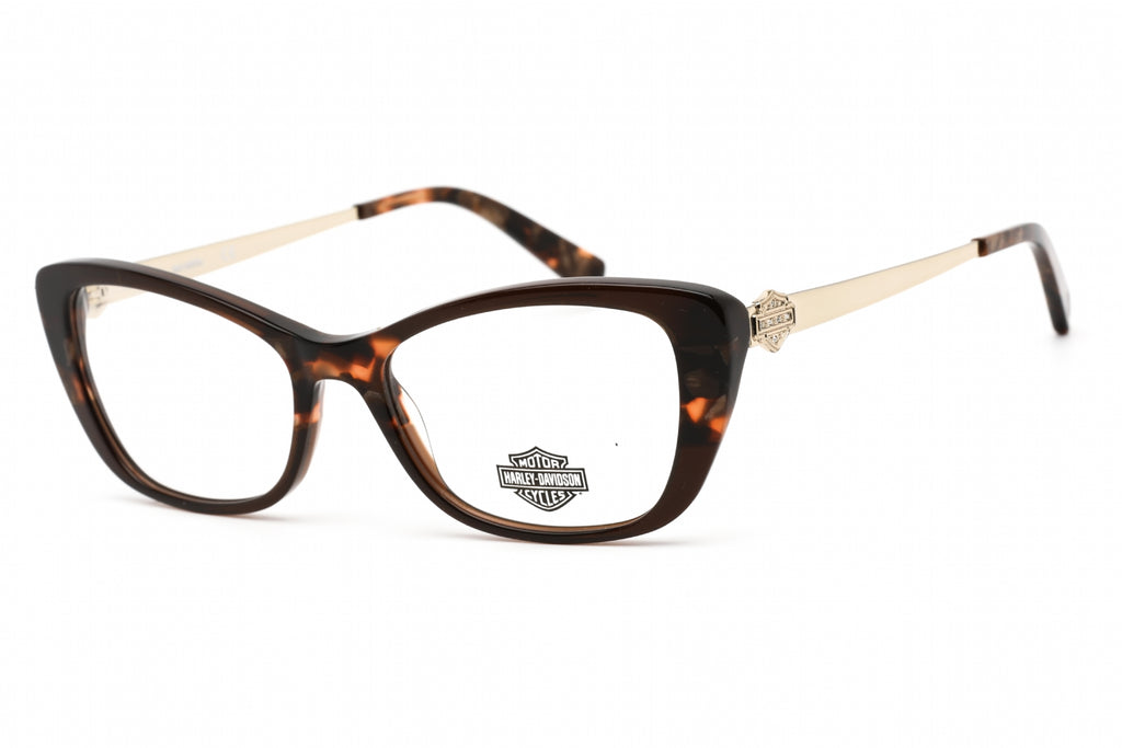 Harley Davidson HD0557 Eyeglasses dark brown/other / clear demo lens Women's