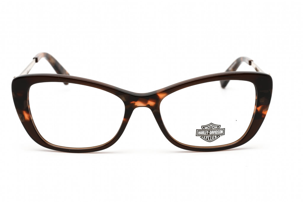 Harley Davidson HD0557 Eyeglasses dark brown/other / clear demo lens Women's