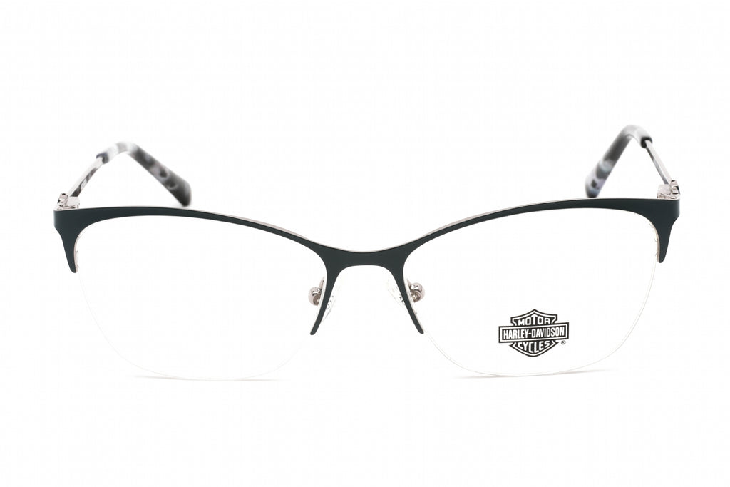 Harley Davidson HD0561 Eyeglasses shiny light nickeltin/clear demo lens Women's