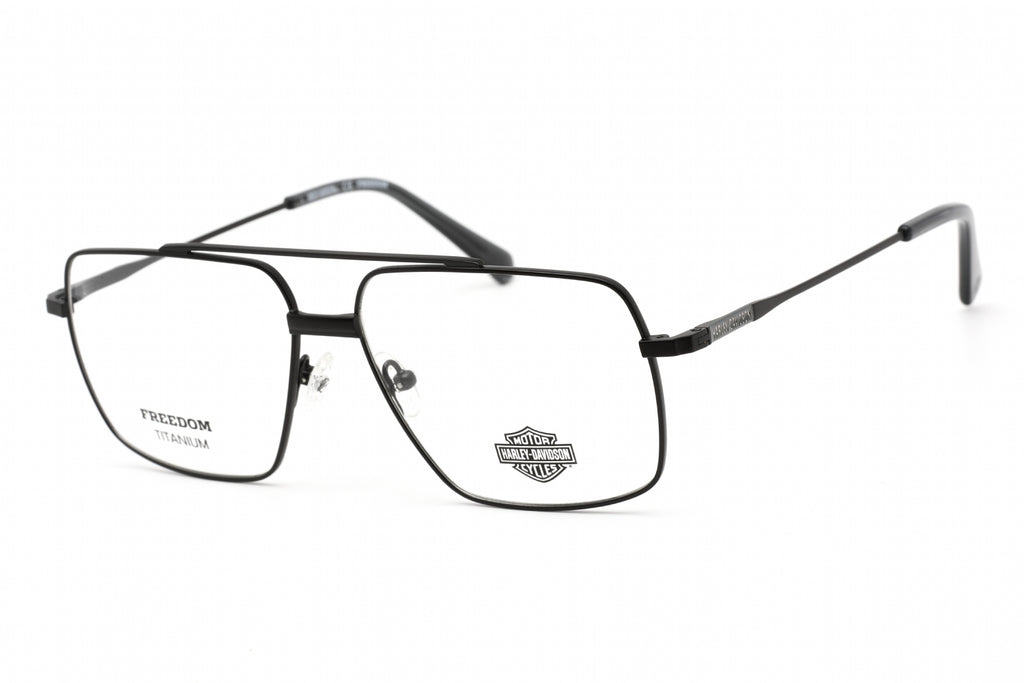 Harley Davidson HD9020 Eyeglasses matte black / clear demo lens Men's