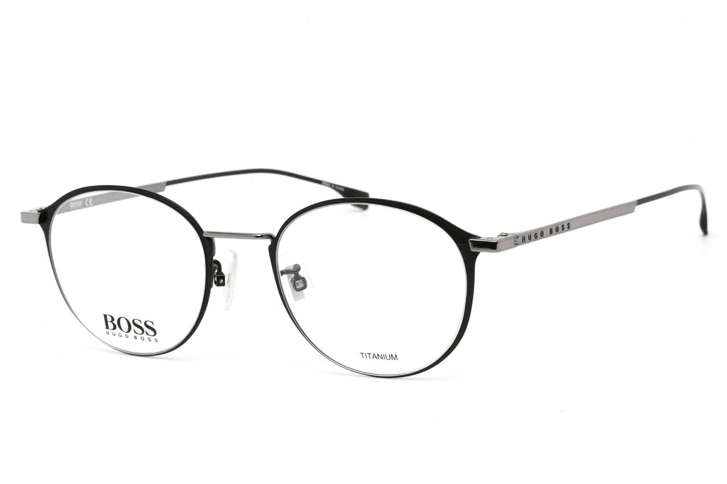 Hugo Boss 1068/F Eyeglasses Matt black and dark ruthenium / Clear demo lens Unisex