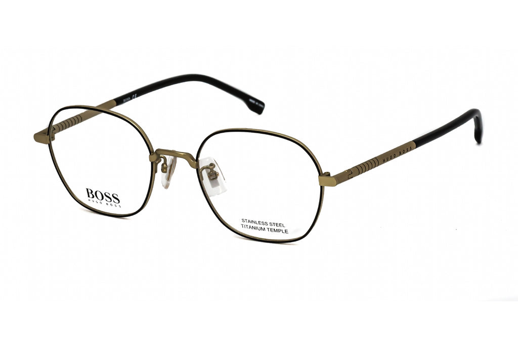 Hugo Boss 1109/F Eyeglasses Gold Black / Clear demo lens Men's
