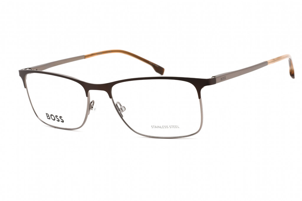 Hugo Boss BOSS 1186 Eyeglasses Brown Ruthenium / Clear Lens Men's