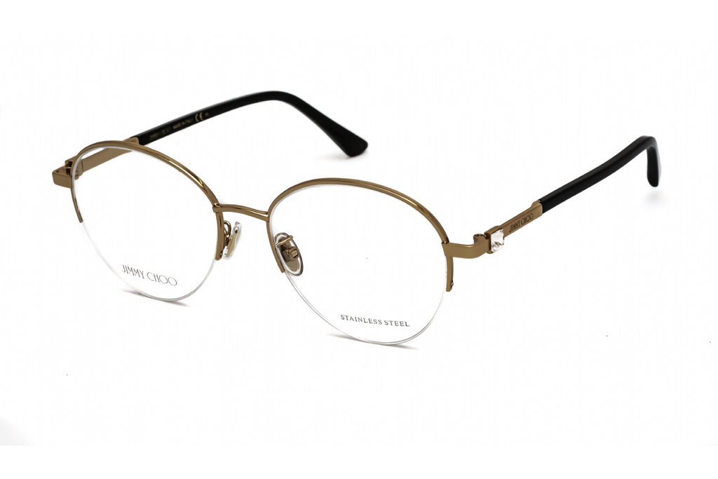 Jimmy Choo JC 290/F Eyeglasses GOLD BLACK/Clear demo lens Women's