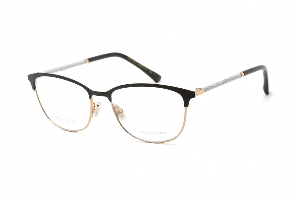 Jimmy Choo JC 319 Eyeglasses Black Gold / Clear Lens Women's