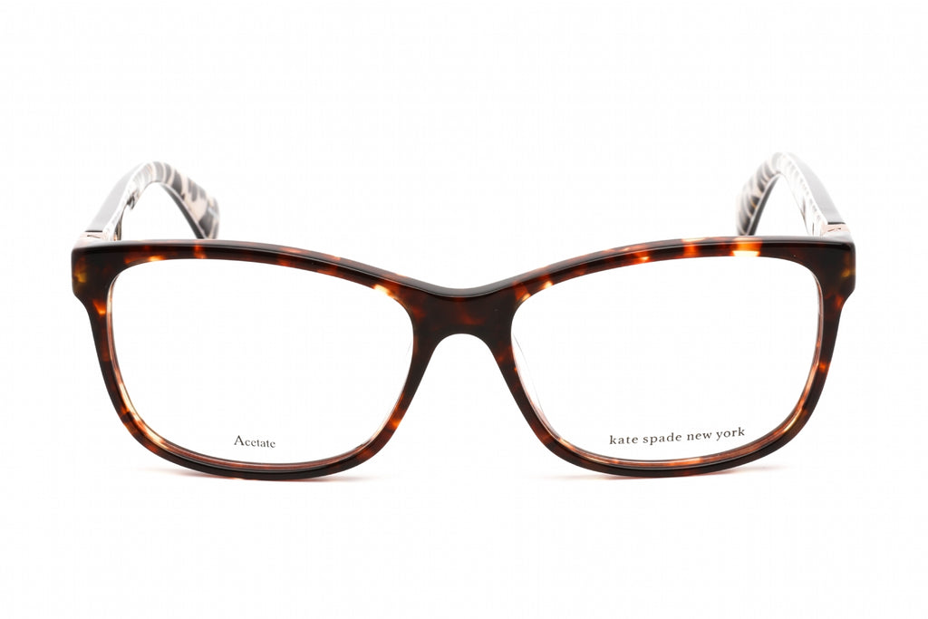 Kate Spade Calley Eyeglasses HAVANA PATTERN/Clear demo lens Women's