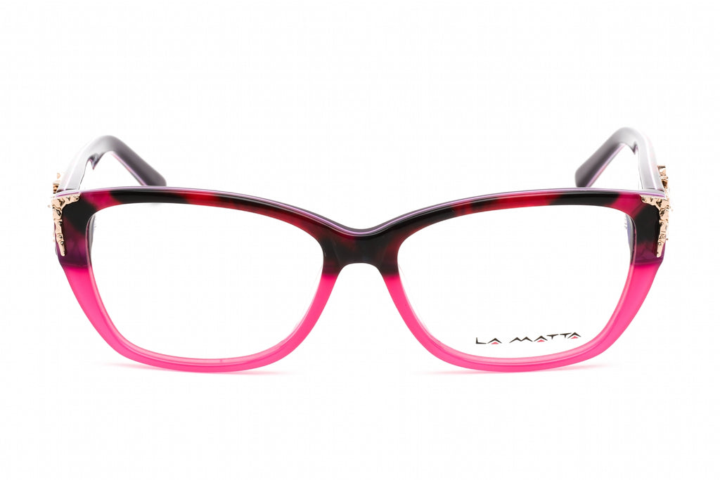 La Matta LMV3138 Eyeglasses Pink/Black / Clear Lens Men's