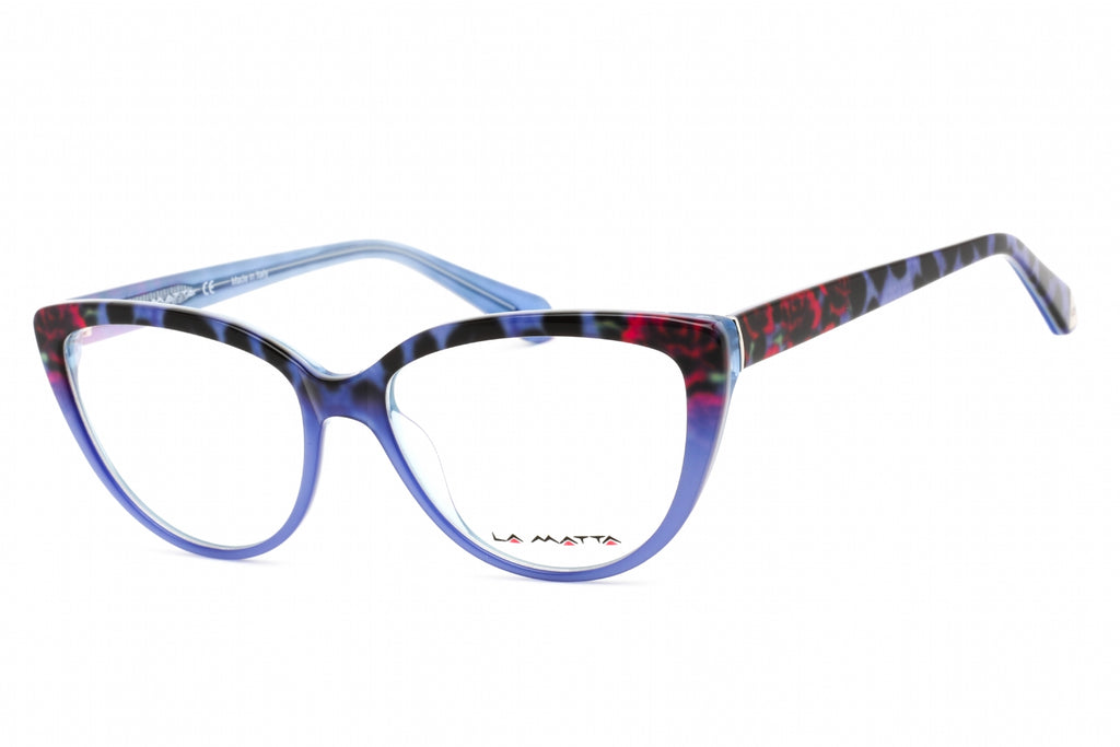 La Matta LMV3207 Eyeglasses Blue/Multicolor / Clear Lens Women's