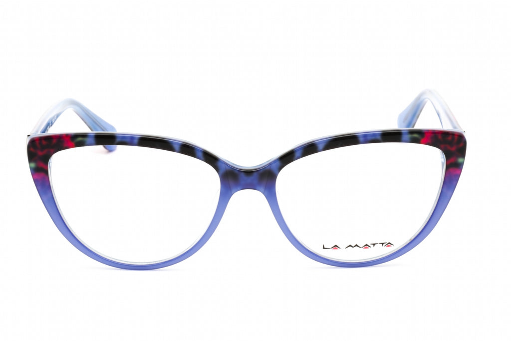 La Matta LMV3207 Eyeglasses Blue/Multicolor / Clear Lens Women's