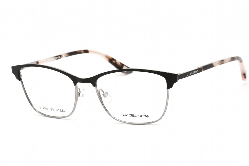 Liz Claiborne L 649 Eyeglasses BLACK RUTHENIUM/Clear demo lens Women's