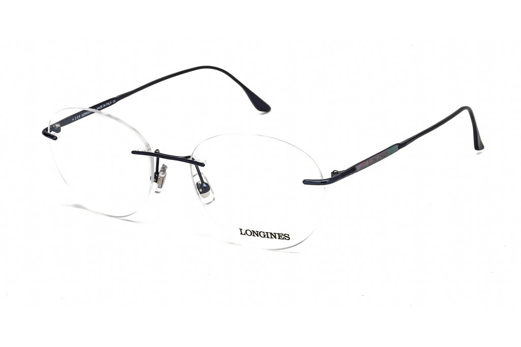 Longines LG5002-H Eyeglasses Shiny Blue / Clear Lens Men's