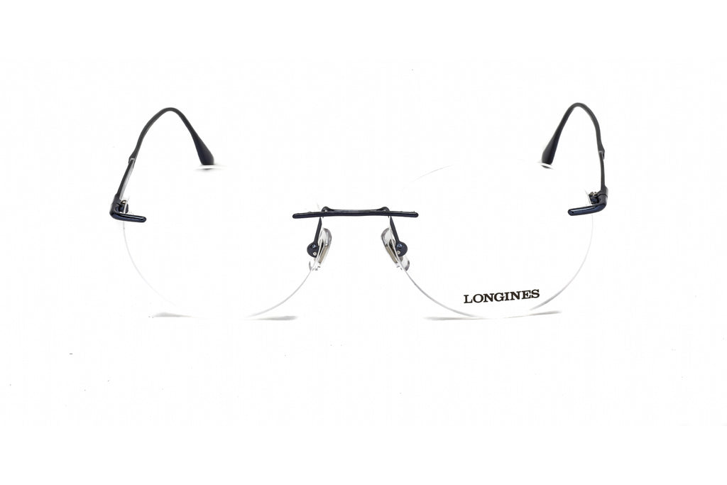 Longines LG5002-H Eyeglasses Shiny Blue / Clear Lens Men's