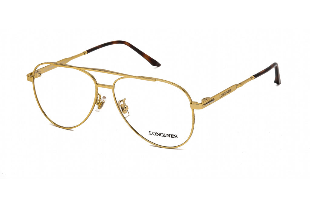 Longines LG5003-H Eyeglasses Shiny Endura Gold/Matte Black / Clear Lens Men's