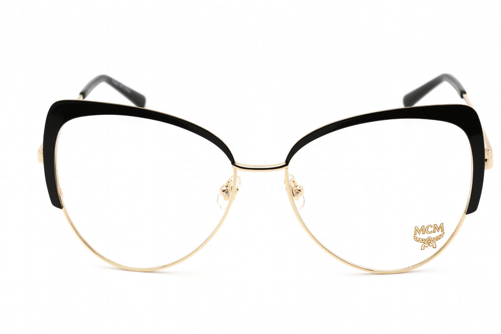 MCM MCM2128 Eyeglasses Shiny Gold/Black / Clear Lens Women's