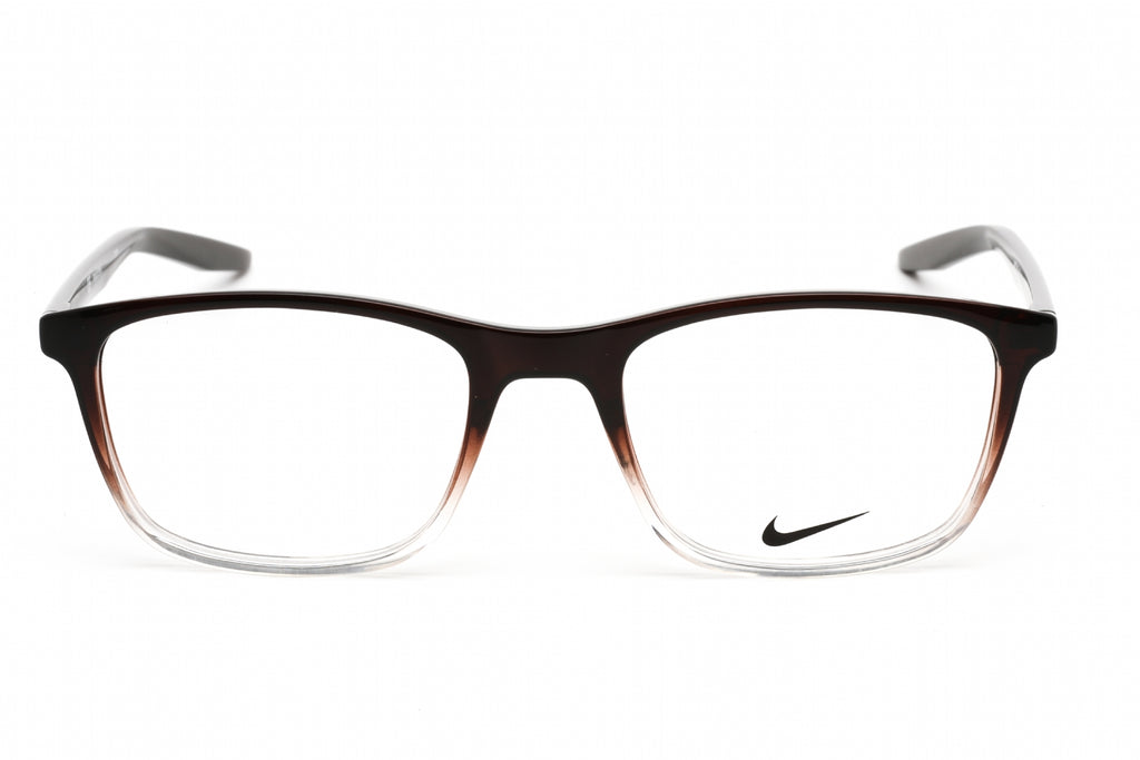 Nike NIKE 7129 Eyeglasses BROWN BASALT/CLEAR FADE/Clear demo lens Unisex
