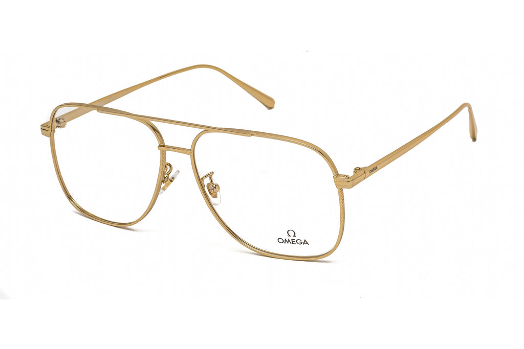 Omega OM5006-H Eyeglasses Shiny Deep Gold / Clear Lens Men's