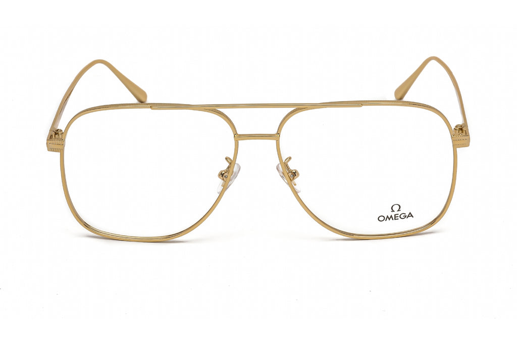 Omega OM5006-H Eyeglasses Shiny Deep Gold / Clear Lens Men's