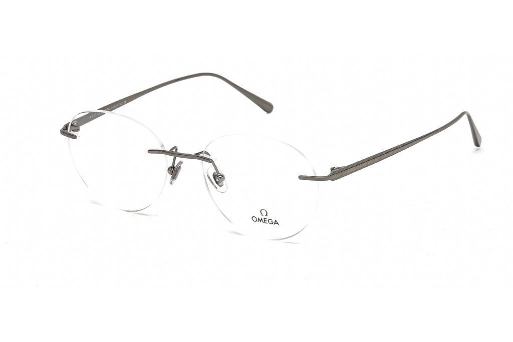 Omega OM5008-H Eyeglasses Shiny Gunmetal / Clear Lens Men's