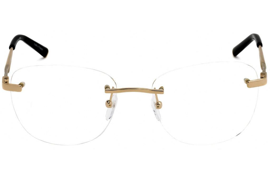 Philippe Charriol PC71030 Eyeglasses Shiny Gold/Black / Clear Lens Women's