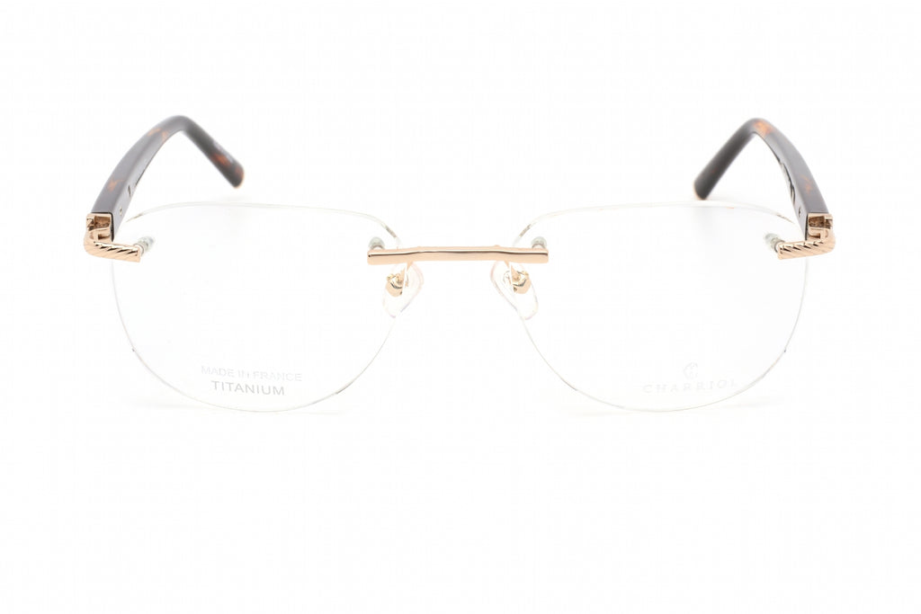 Philippe Charriol PC75069 Eyeglasses Shiny Gold / Clear Lens Men's