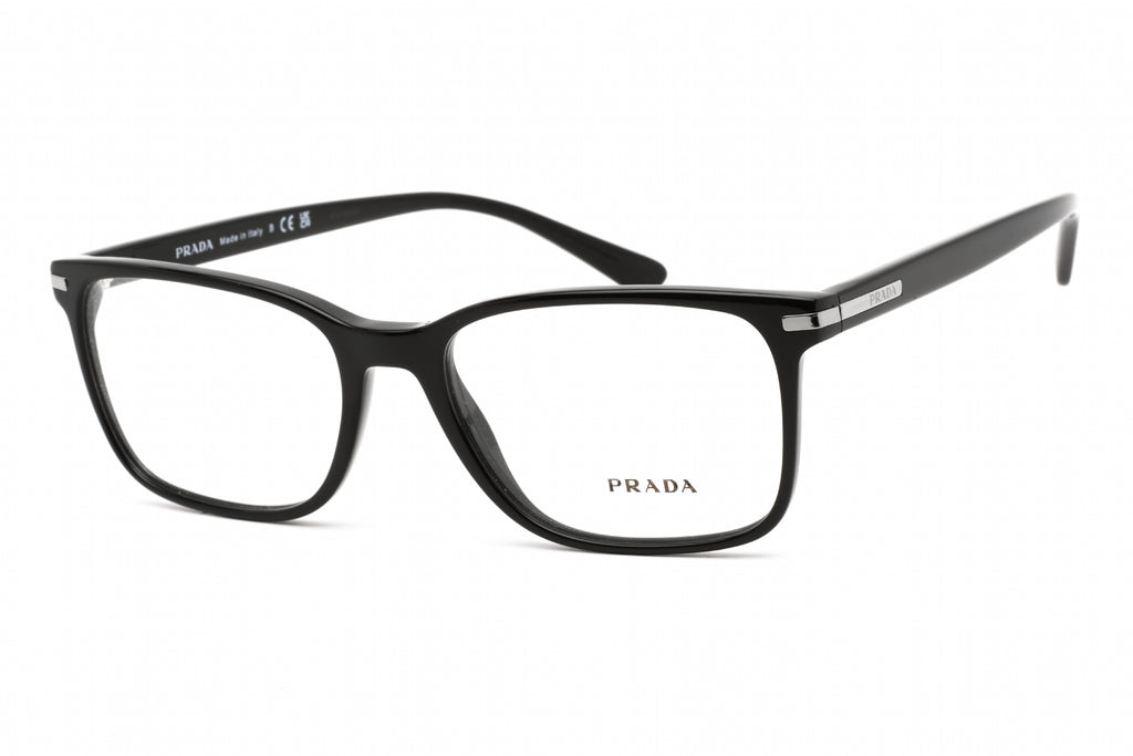 Prada 0PR 14WV Eyeglasses Black/Clear demo lens Men's