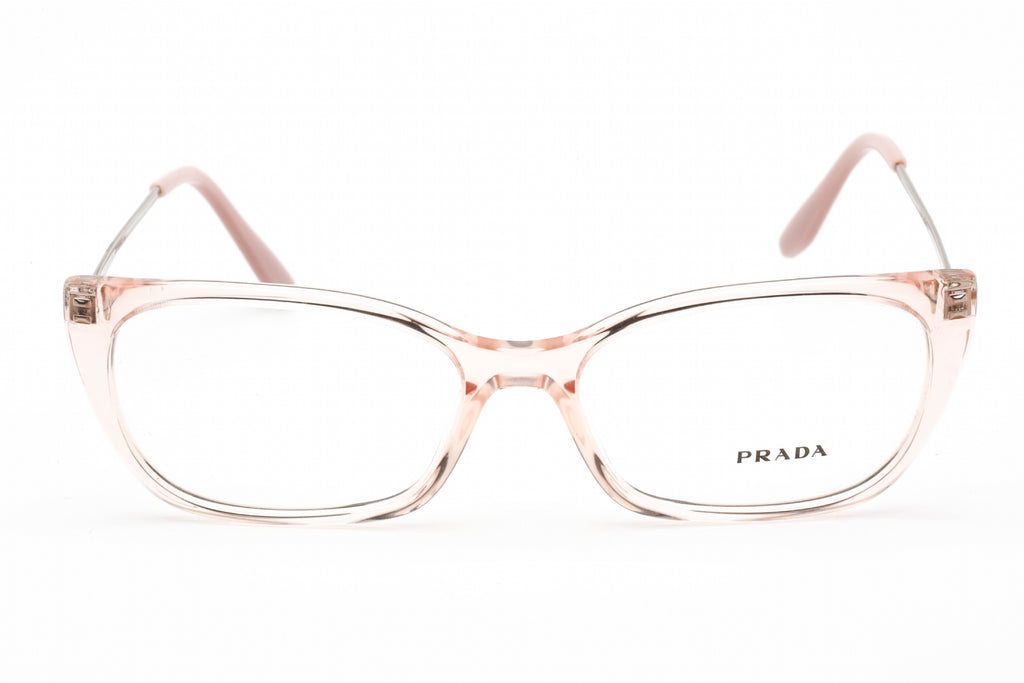 Prada 0PR 14XV Eyeglasses Transparent Rose Pink/Clear demo lens Women's